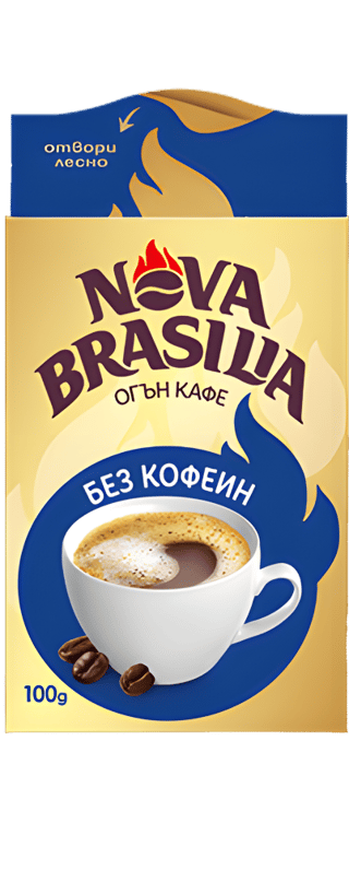 P nova brasilia ground coffee decaf package