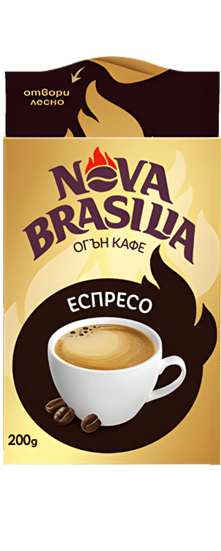 P nova brasilia ground coffee espresso package